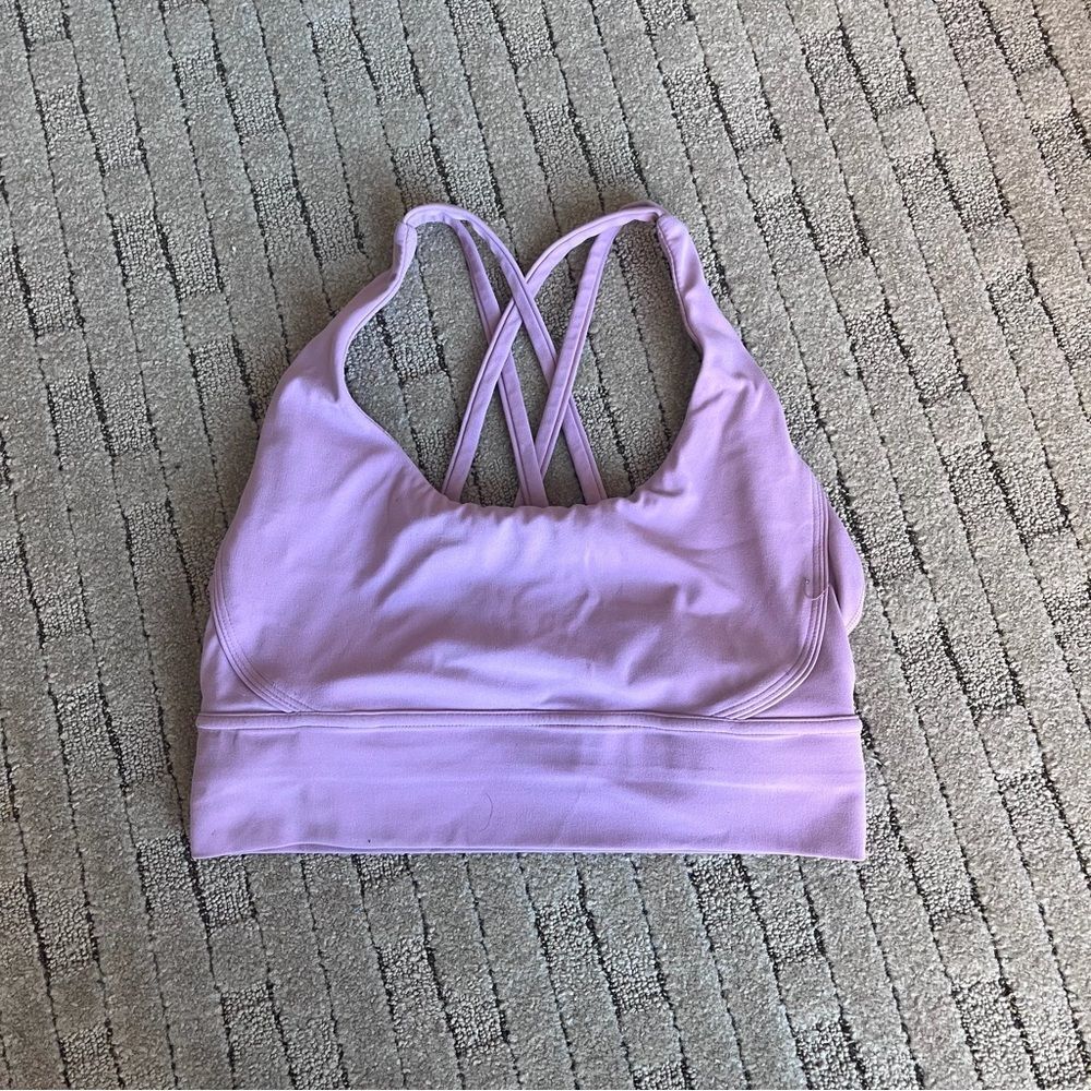 Dusty Pink Strappy Sports Bra - like lululemon energy bra